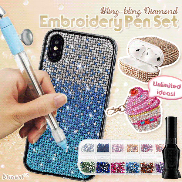 Diamond Painting Pen Bling It On Embellishment Embroidery Accessory  Handemade 12 Colors Round Crystals Hairband Decoration Tools